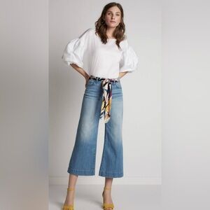 Halogen Women’s Denim Cropped Wide Leg Light Wash Jeans - Size 27